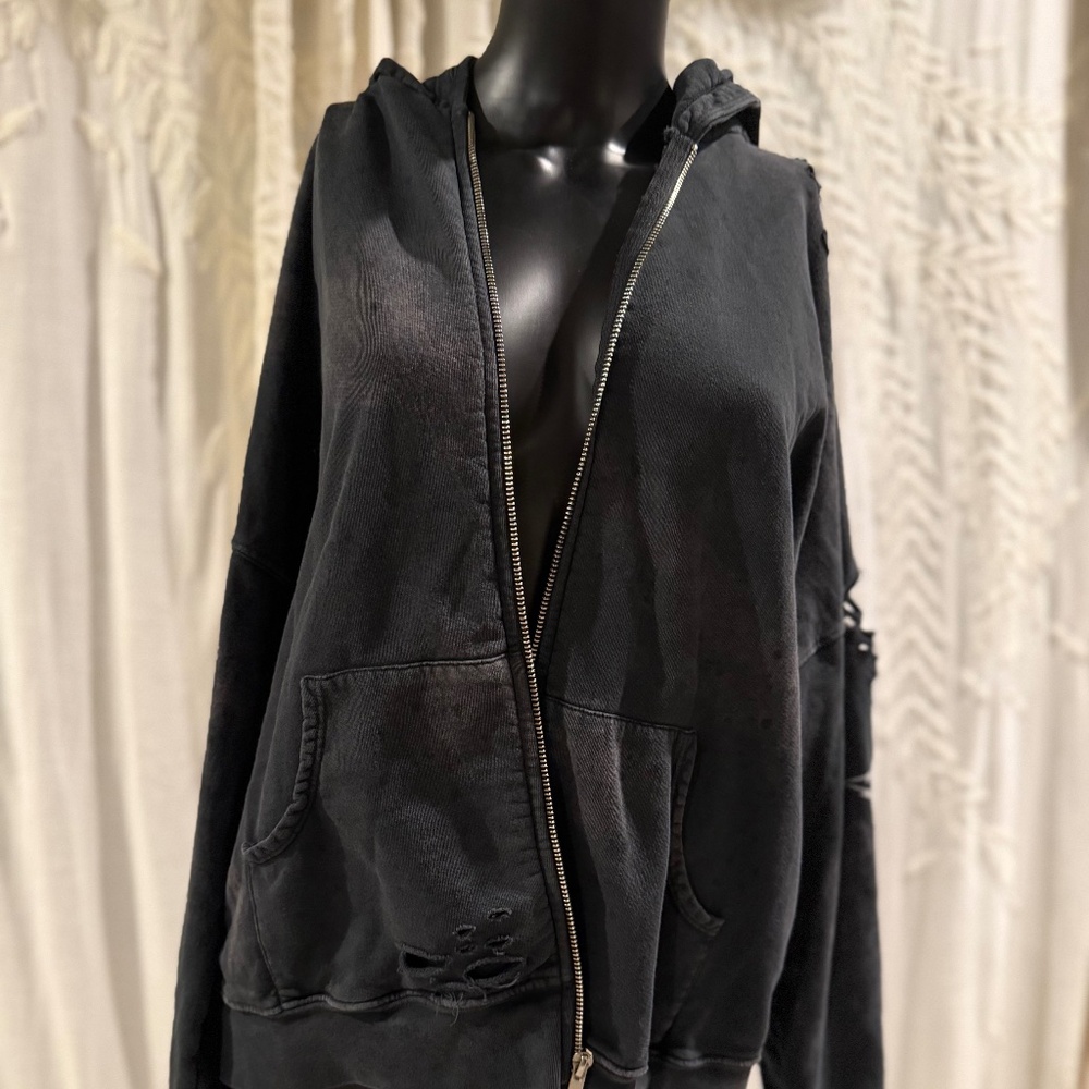 Lauren Moshi Zip Hoodie | Size M | Super Soft, Zipper Needs Love